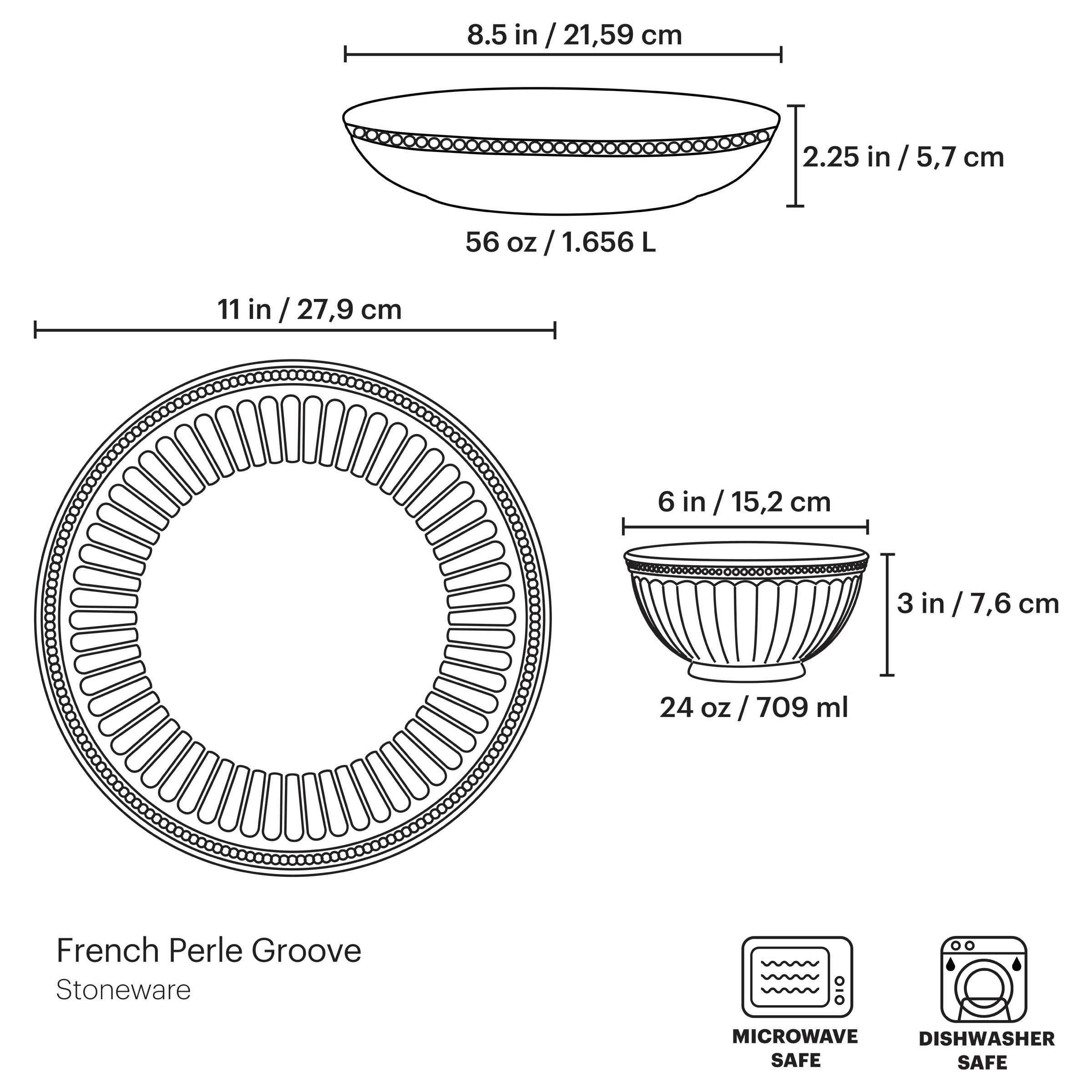 Lenox Heritage Lenox Heritage French Perle Groove White 12-Piece Dinnerware Set - Image 2