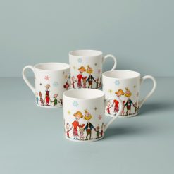 Lenox Heritage Lenox Heritage Merry Grinchmas Mugs, Set of 4