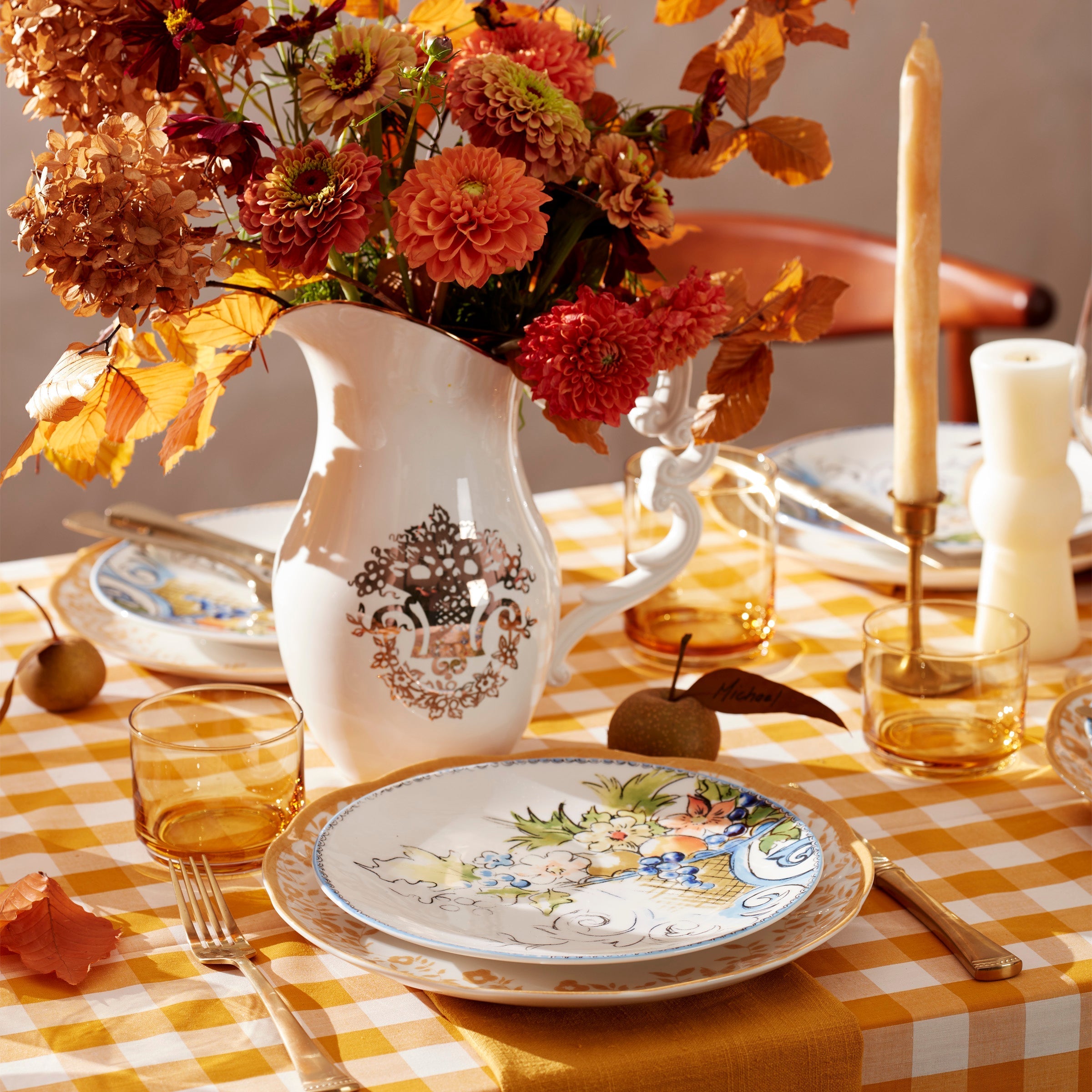 Lenox Heritage Lenox Heritage Tuscany Classics Stackable Amber Short Glasses, Set of 4 - Image 4