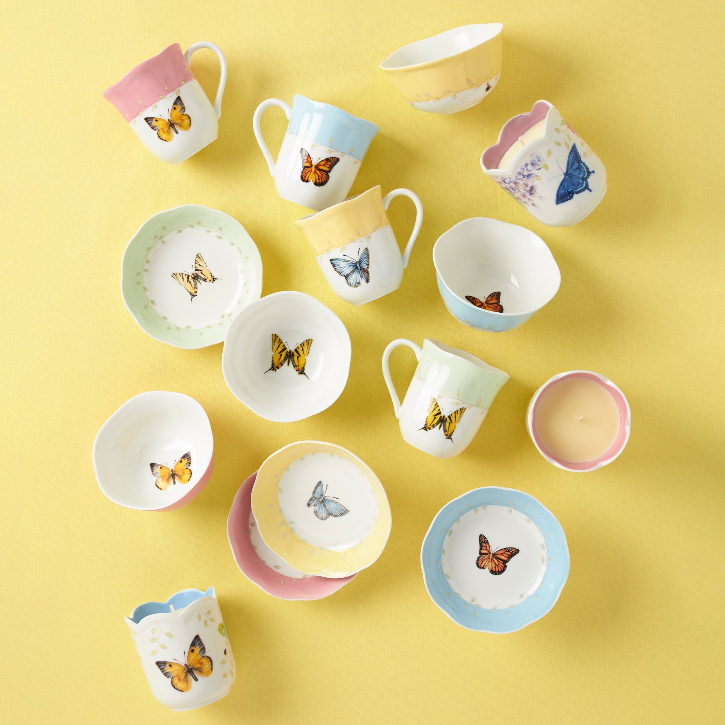 Lenox Heritage Lenox Heritage Butterfly Meadow Colors 4-Piece Dessert Bowl Set - Image 8