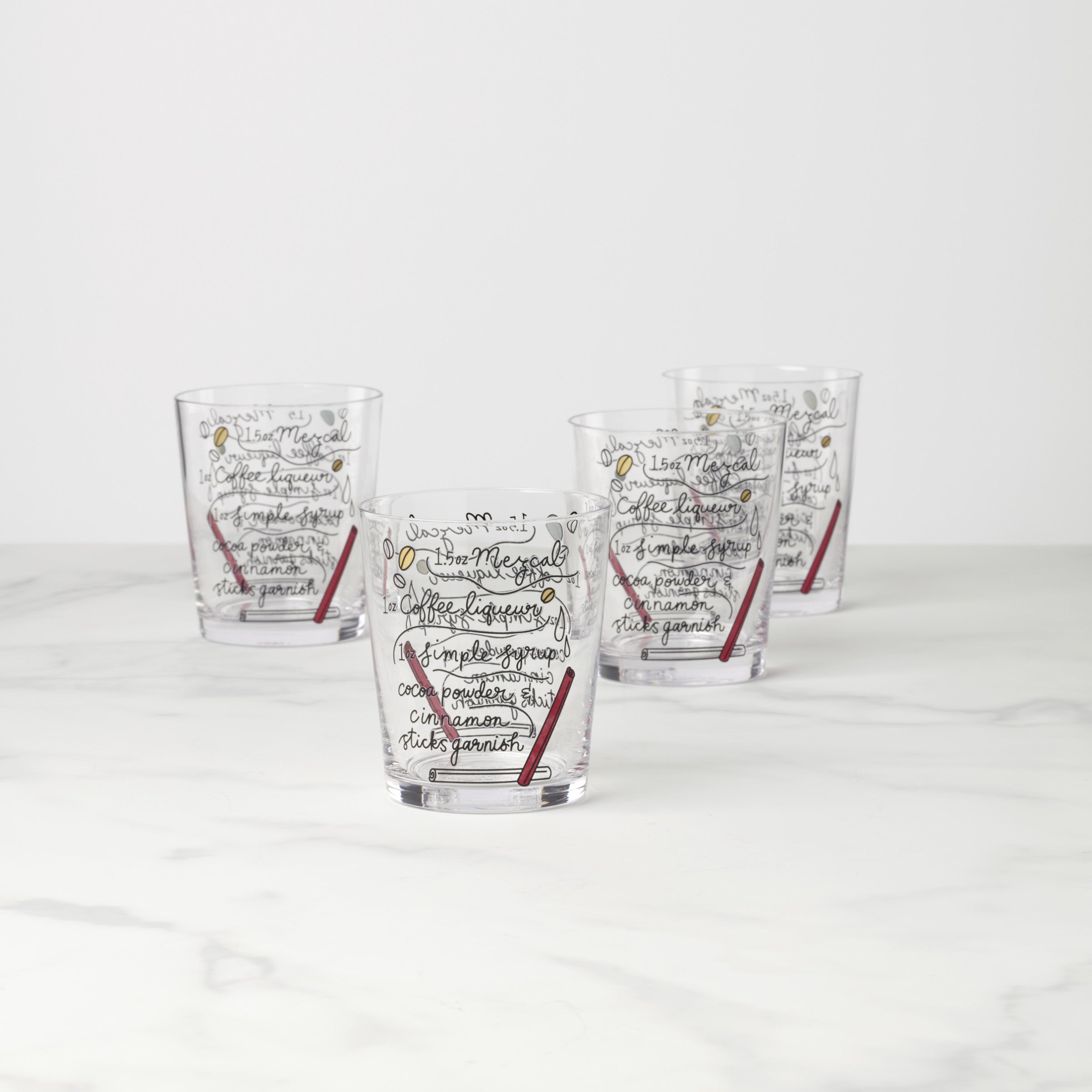 Lenox Heritage Lenox Heritage Make Merry Double Old Fashion Glasses, Set of 4
