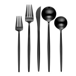 Lenox Heritage Lenox Heritage Zephyr Black Mirror 45-Piece Flatware Set