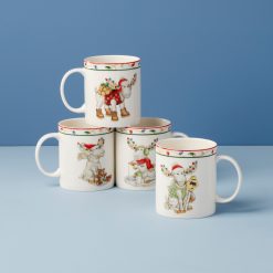 Lenox Heritage Lenox Heritage Merry Marcel Moose Mugs, Set of 4