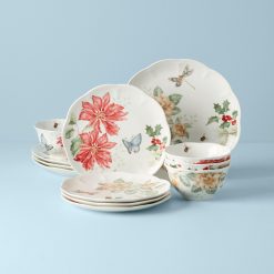 Lenox Heritage Lenox Heritage Butterfly Meadow Holiday 12-Piece Dinnerware Set