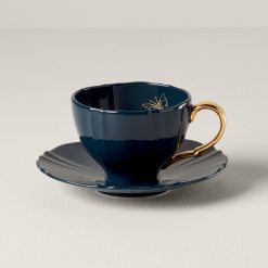 Lenox Heritage Lenox Heritage Sprig & Vine Navy Teacup & Saucer