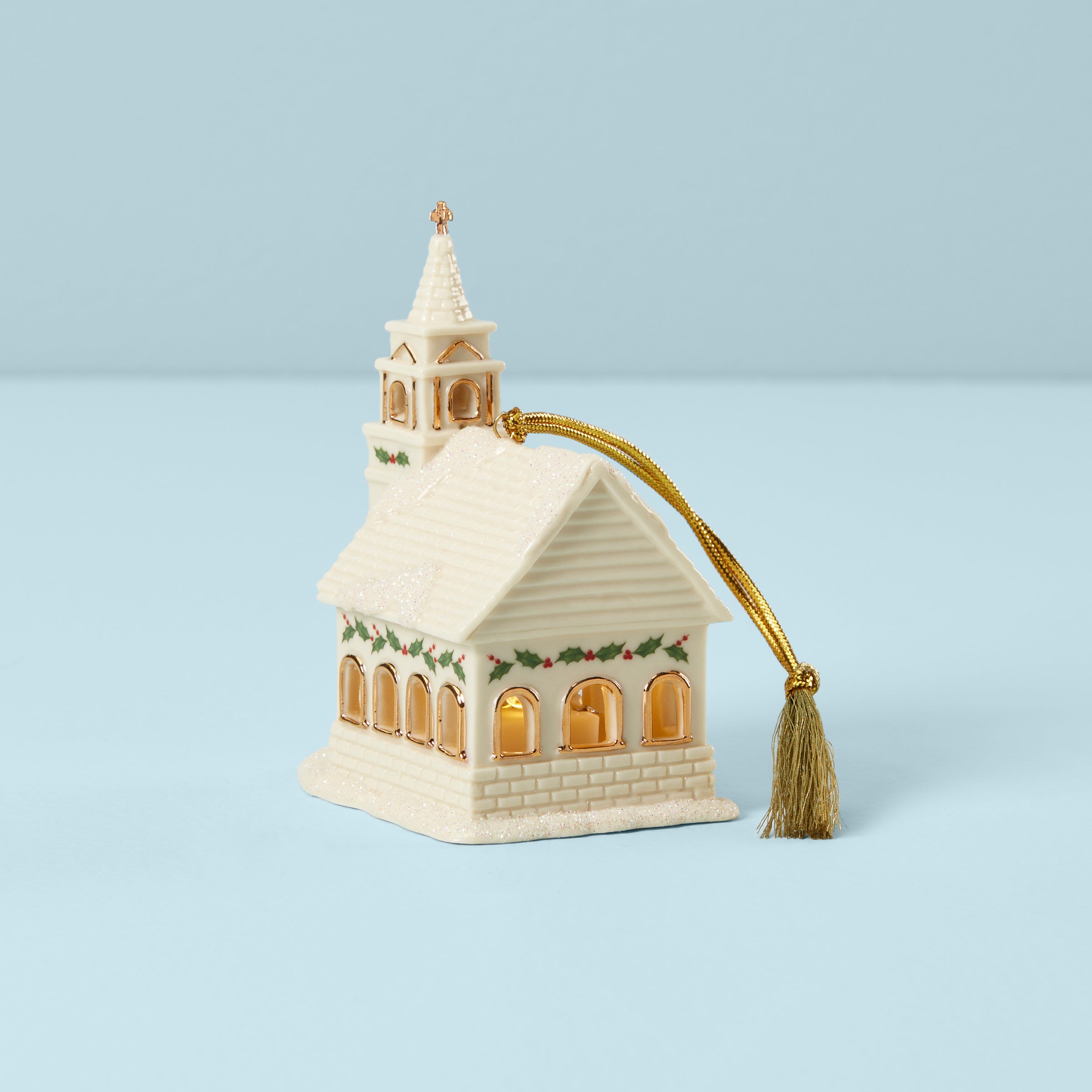 Lenox Heritage Lenox Heritage Christmas Village Church Lit Ornament - Image 2
