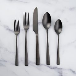 Lenox Heritage Lenox Heritage Marlise Black Satin 20-Piece Flatware Set